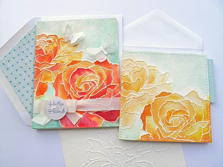 Hot Glue Watercolor Cards [Class in Los Angeles] Craft Sierra Madre